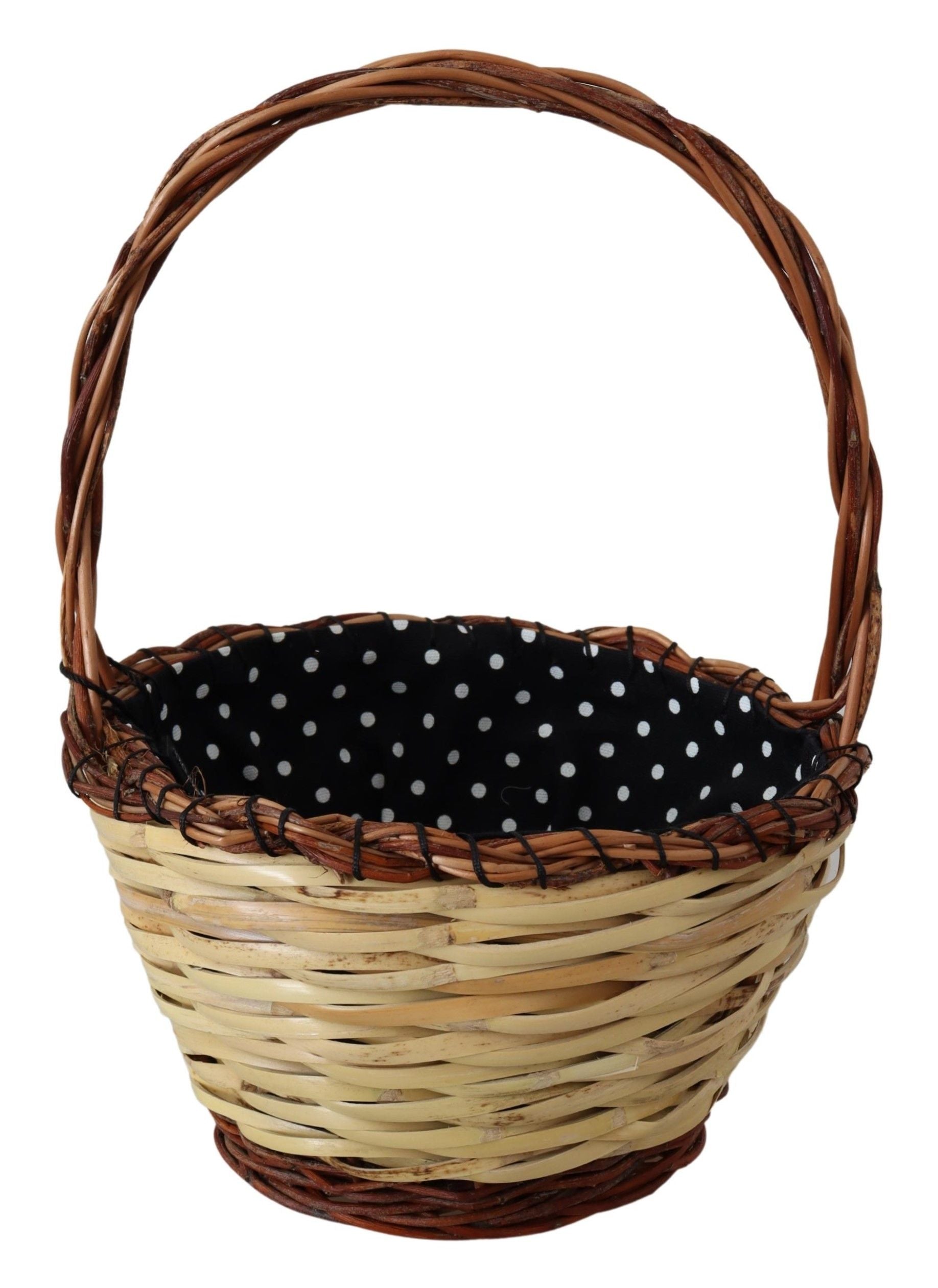 Dolce & Gabbana Chic Beige Wicker Basket Tote Bag - ACCEXO