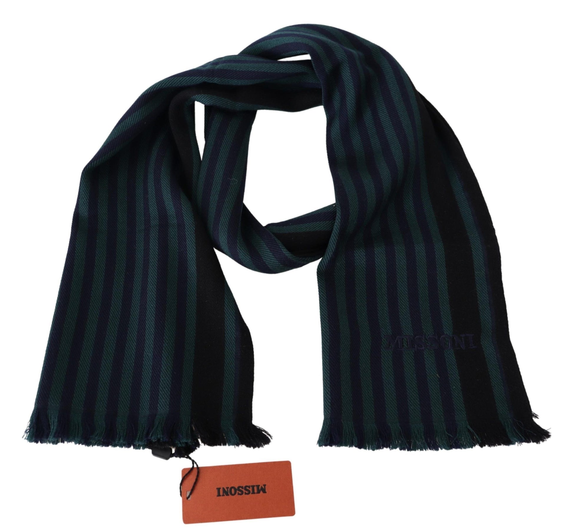 Missoni Elegant Multicolor Wool Scarf with Fringes - ACCEXO