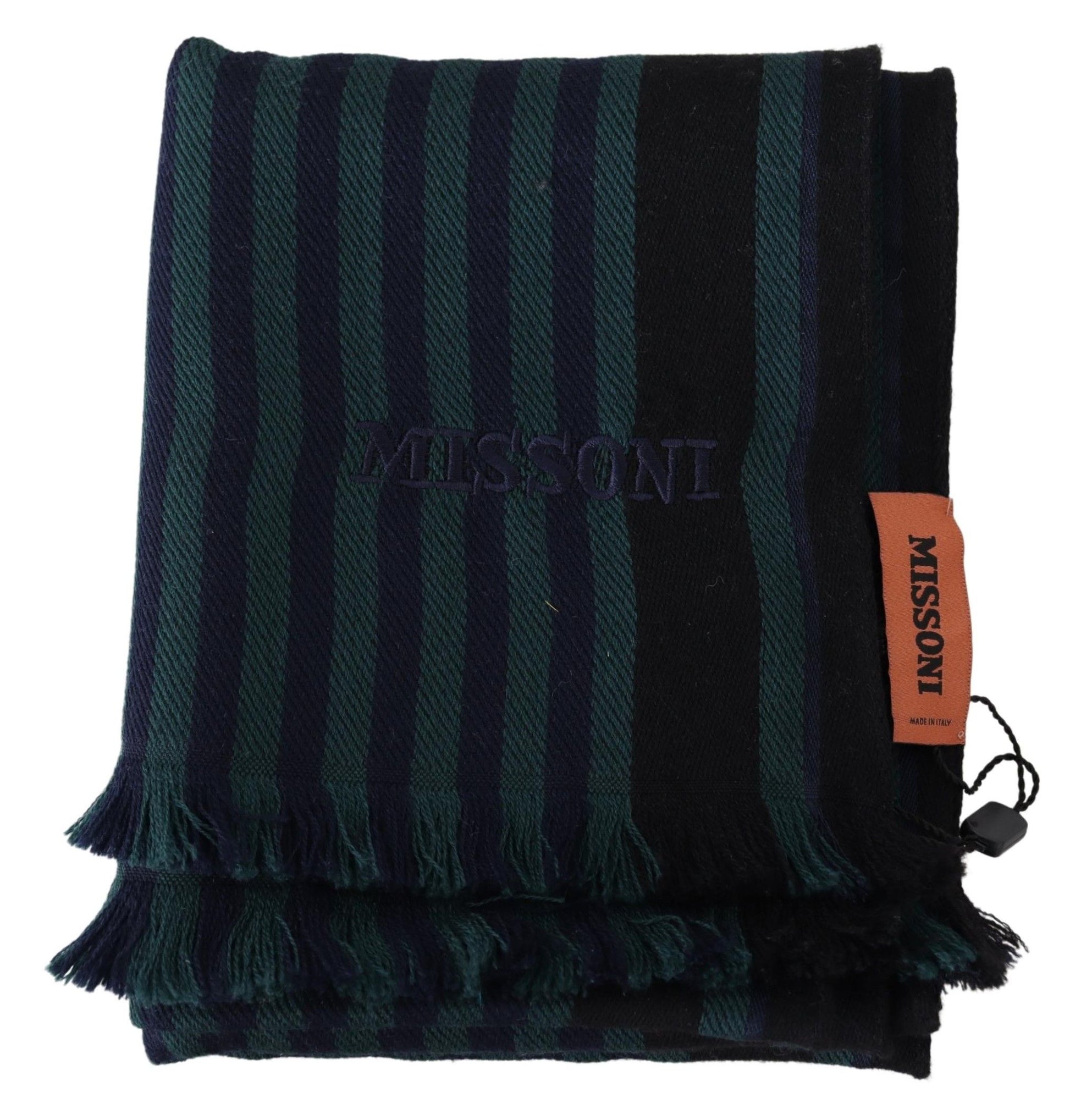 Missoni Elegant Multicolor Wool Scarf with Fringes - ACCEXO