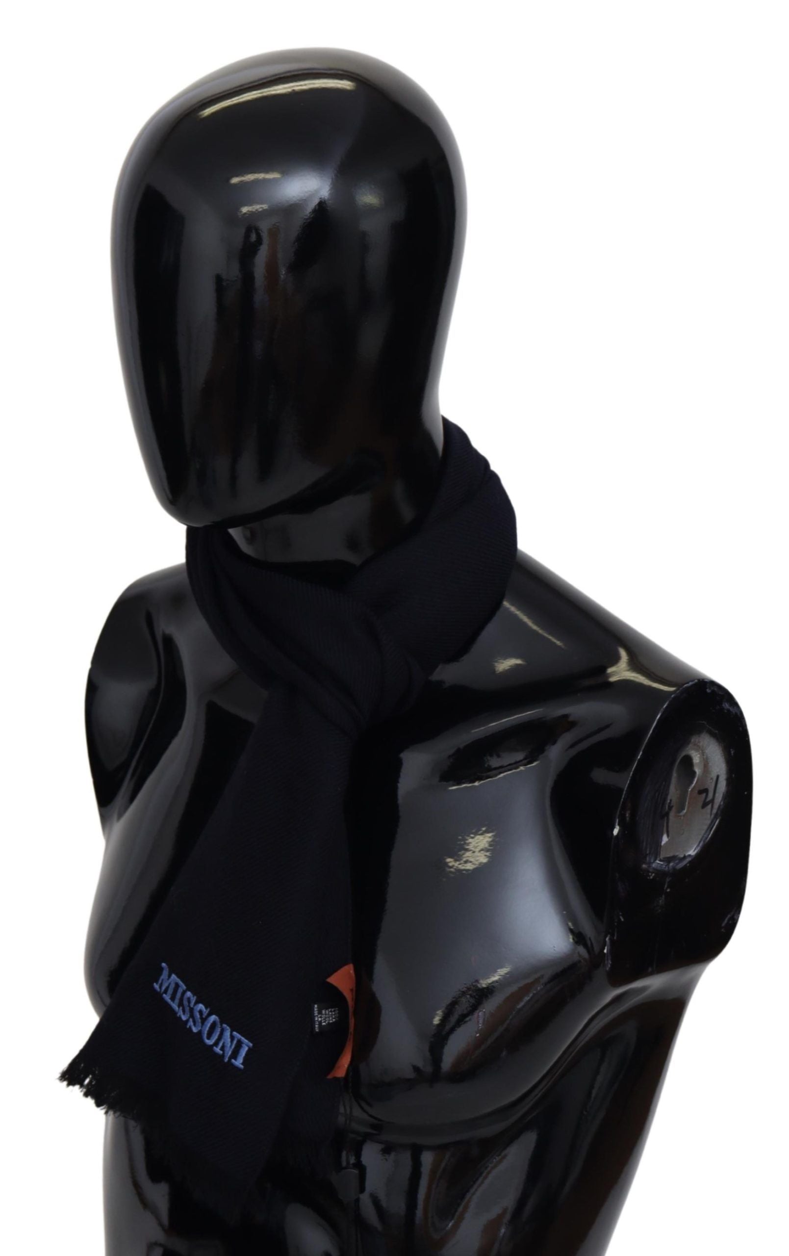 Missoni Elegant Black Wool Unisex Scarf - ACCEXO