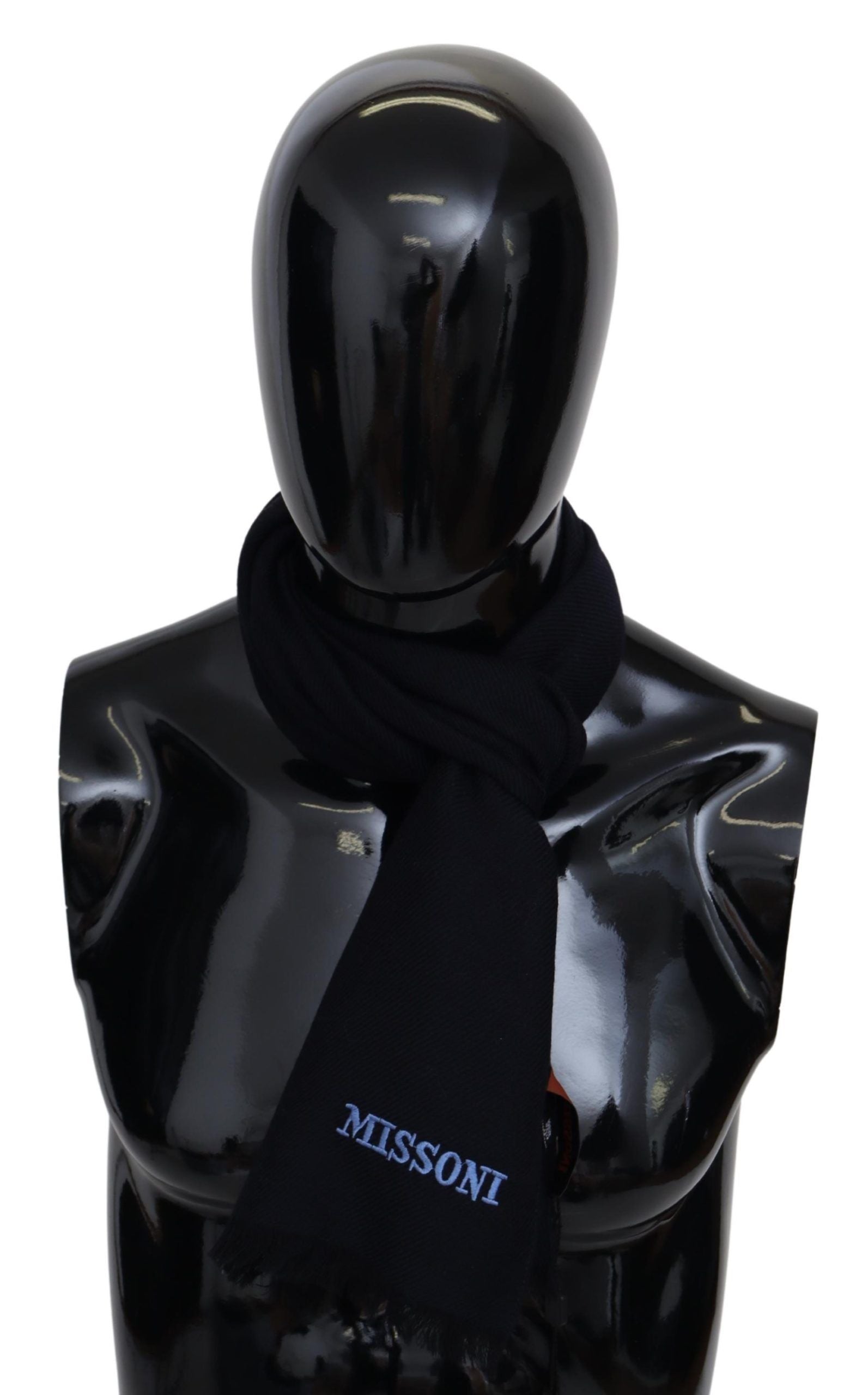 Missoni Elegant Black Wool Unisex Scarf - ACCEXO