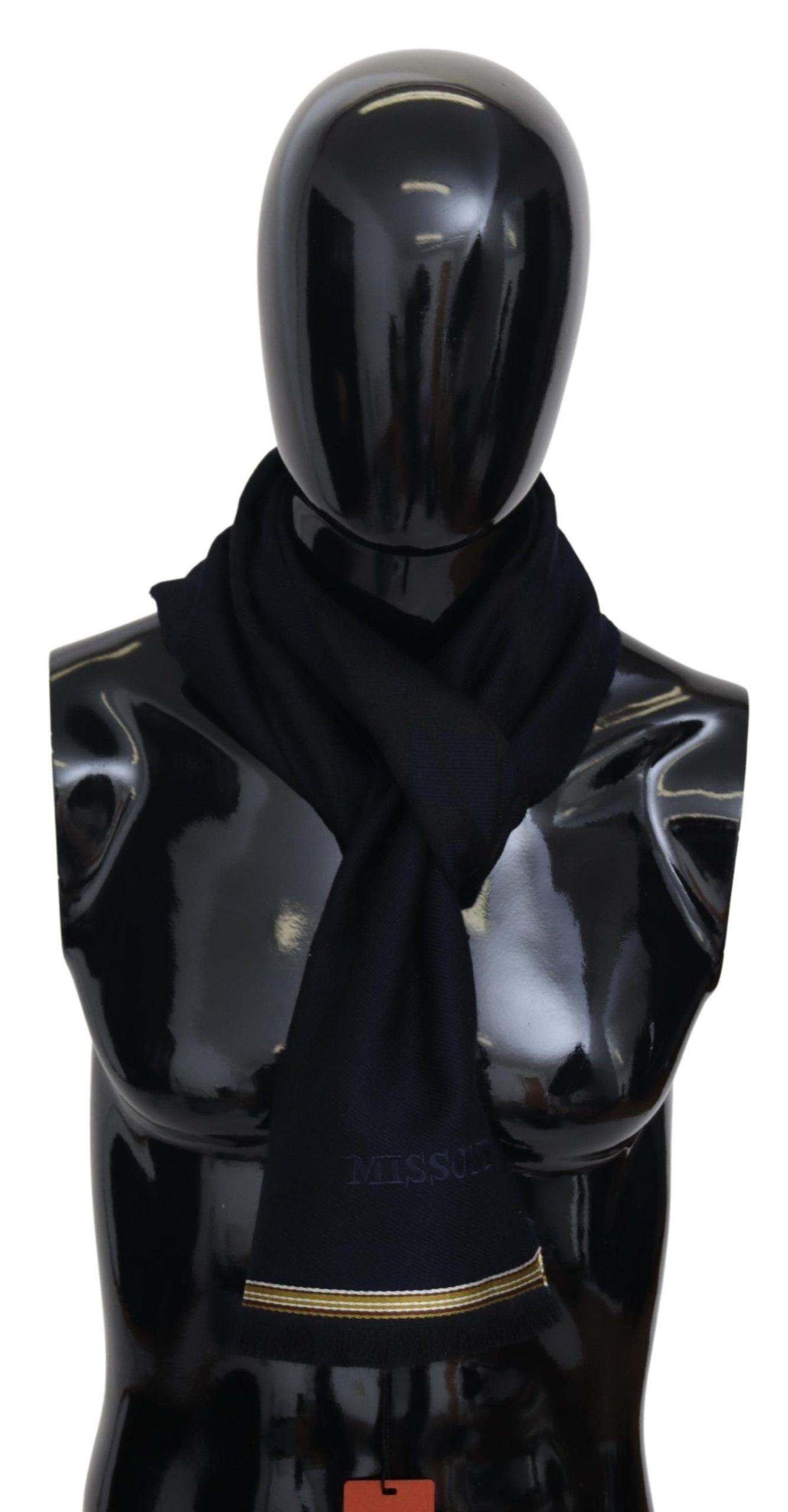 Missoni Elegant Unisex Wool Scarf with Embroidered Logo - ACCEXO