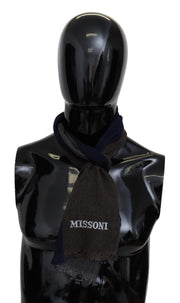 Missoni Elegant Multicolor Wool Scarf with Signature Embroidery - ACCEXO