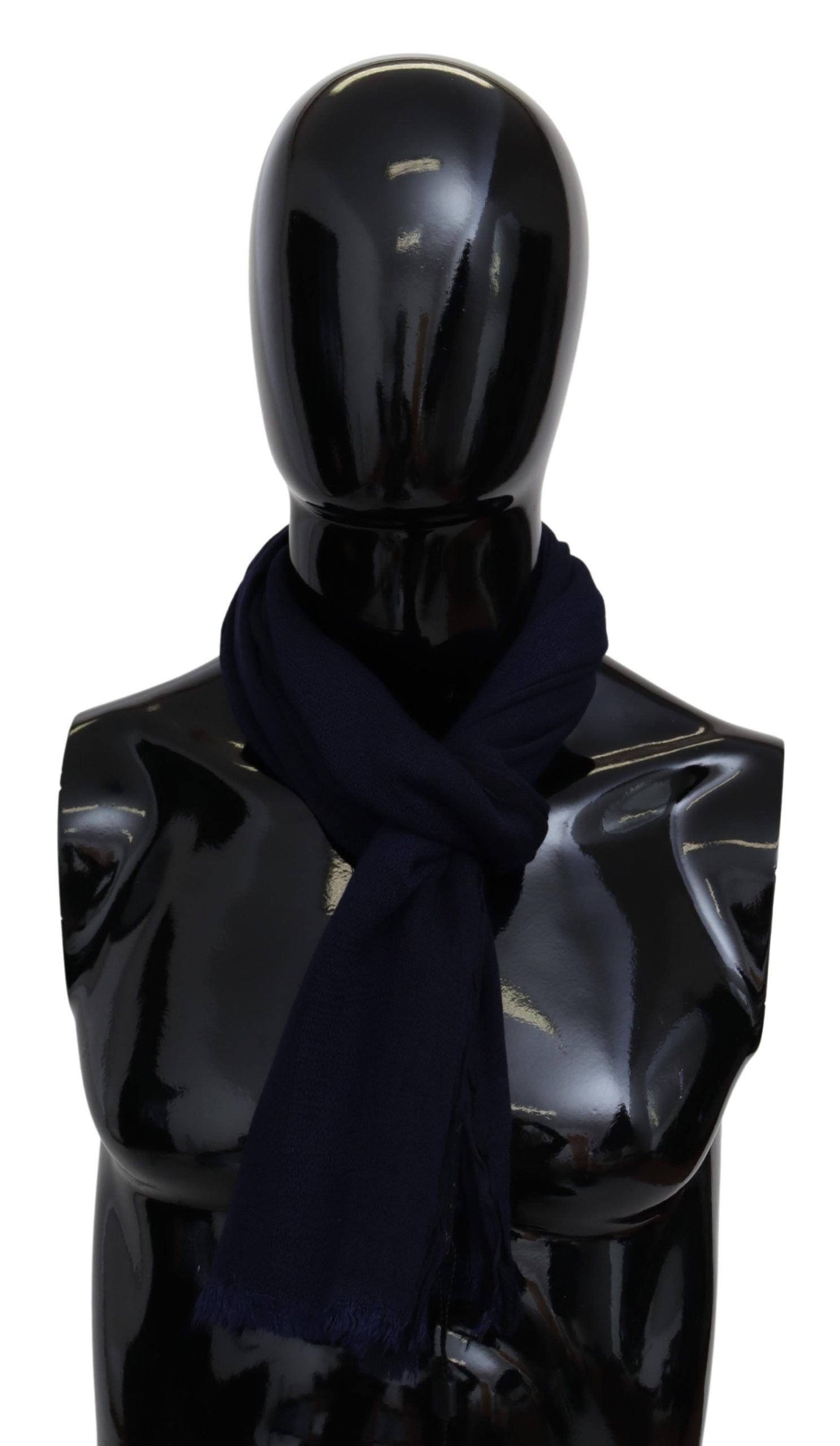 Missoni Elegant Blue Wool Scarf with Embroidered Logo - ACCEXO