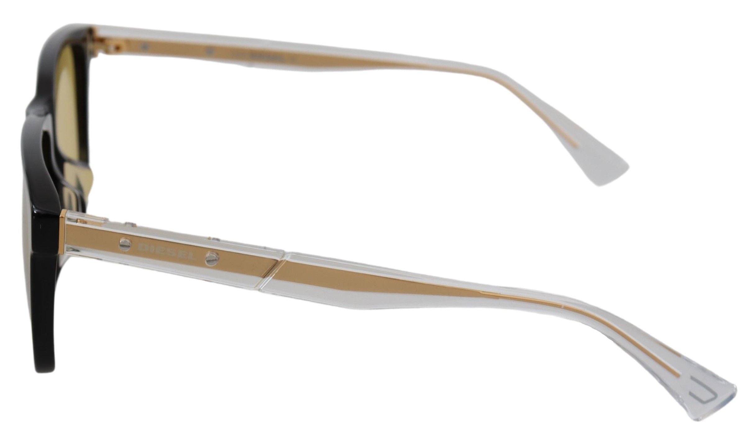 Diesel Chic Black Acetate Sunglasses with Yellow Lenses - ACCEXO