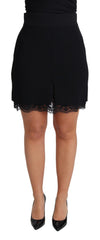 Dolce & Gabbana Elegant High-Waist Lace Mini Skirt