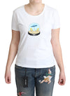 Moschino Chic White Cotton Tee with Iconic Print