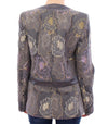 Roberto Fragata Chic Silk Floral One-Button Blazer