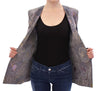 Roberto Fragata Chic Silk Floral One-Button Blazer