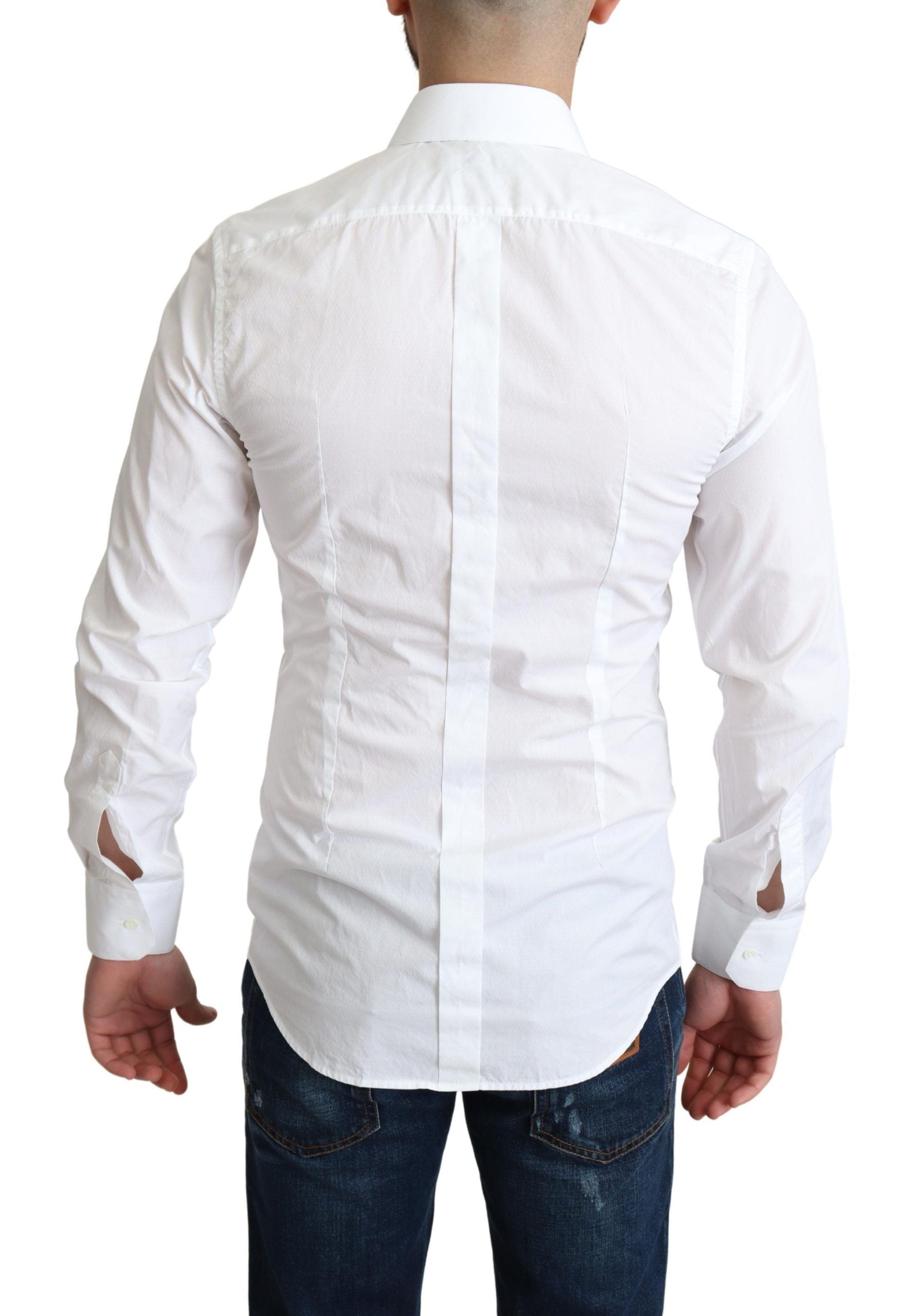 Dolce & Gabbana Elegant White Cotton Dress Shirt - ACCEXO