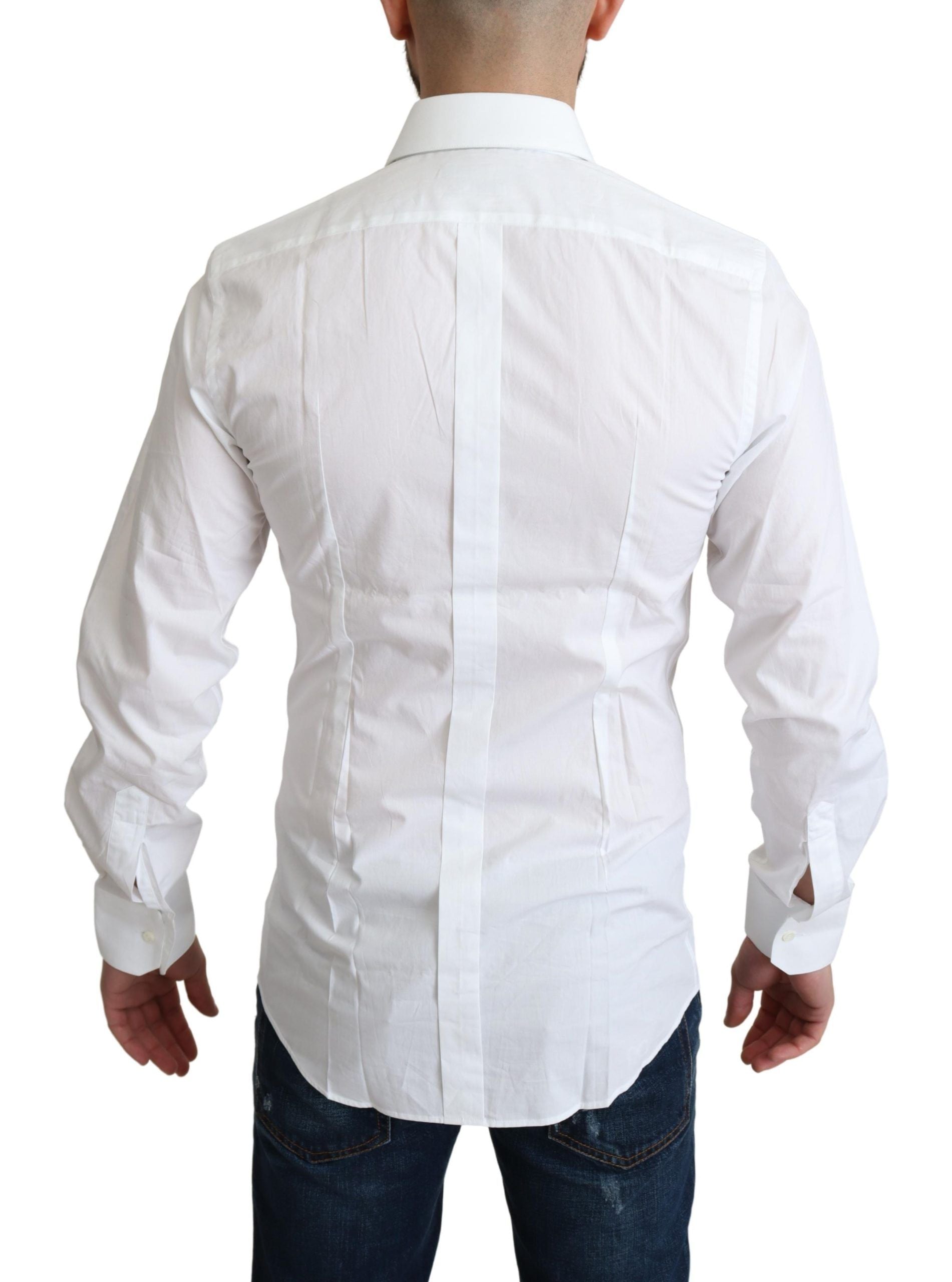 Dolce & Gabbana Elegant White Cotton Dress Shirt - ACCEXO