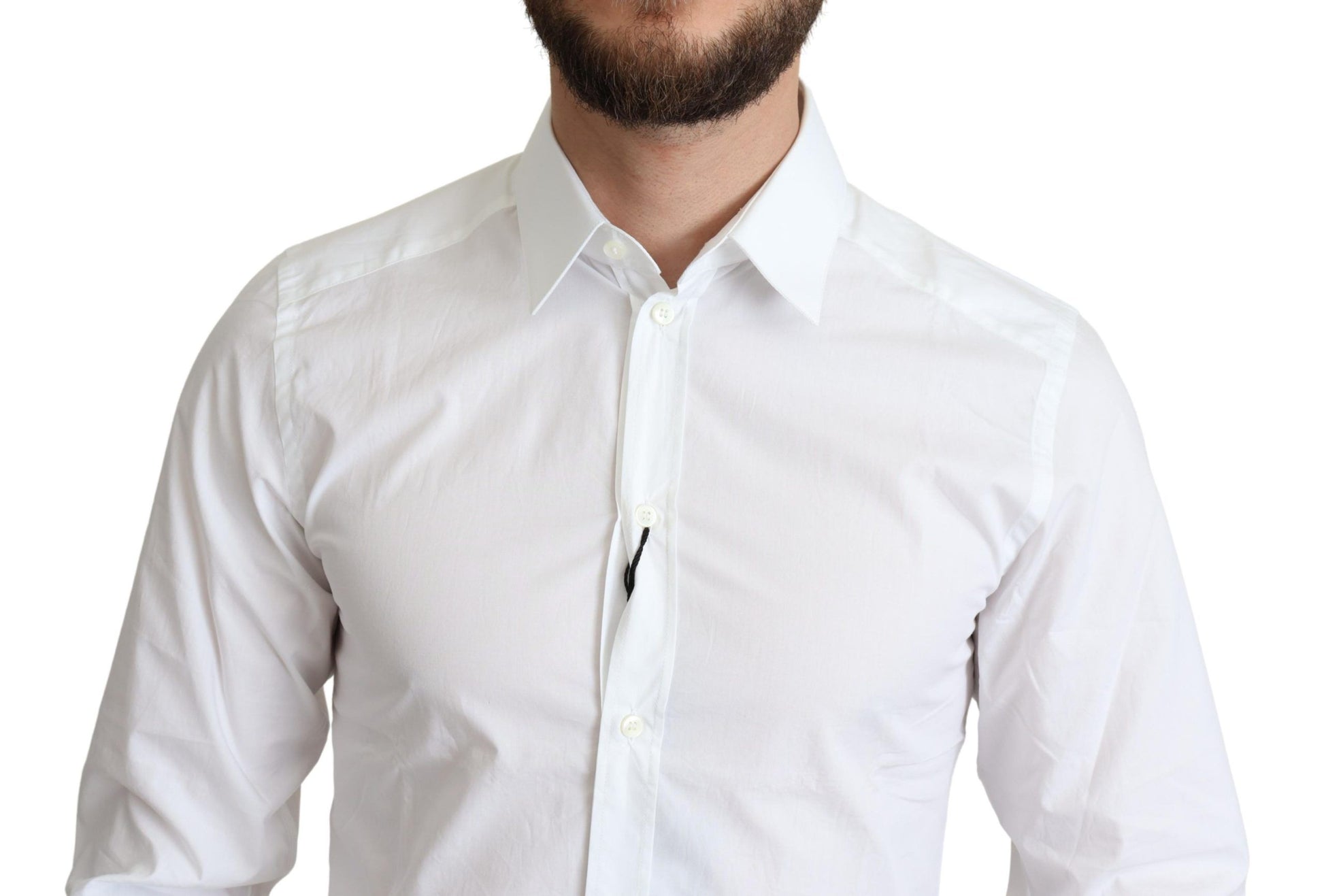 Dolce & Gabbana Elegant White Cotton Dress Shirt - ACCEXO