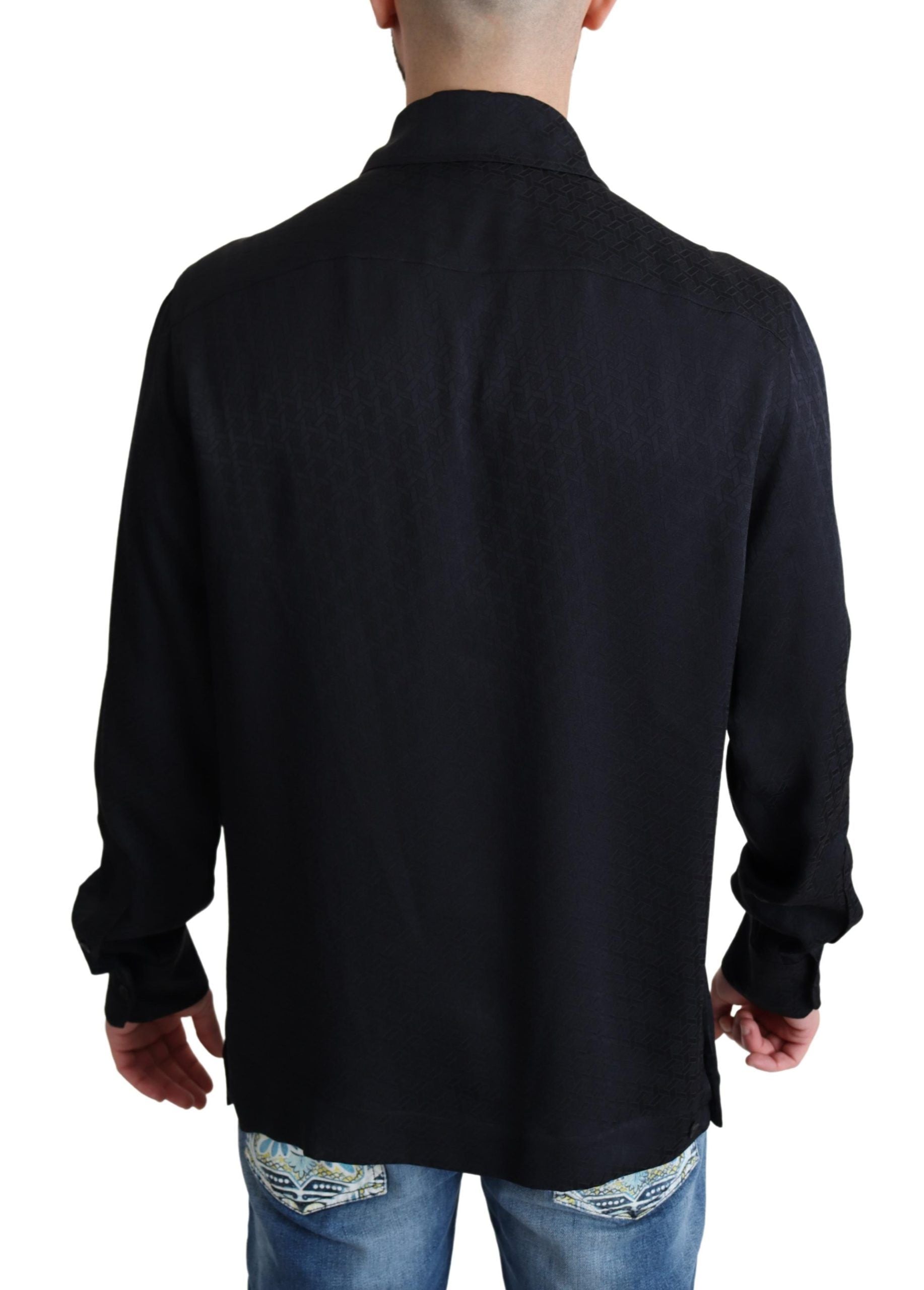 Dolce & Gabbana Elegant Jacquard Silk Casual Shirt - ACCEXO