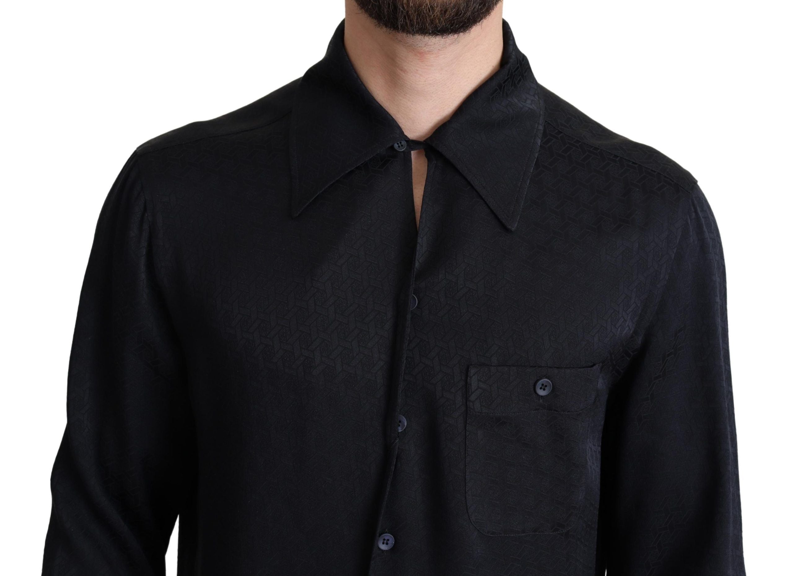 Dolce & Gabbana Elegant Jacquard Silk Casual Shirt - ACCEXO