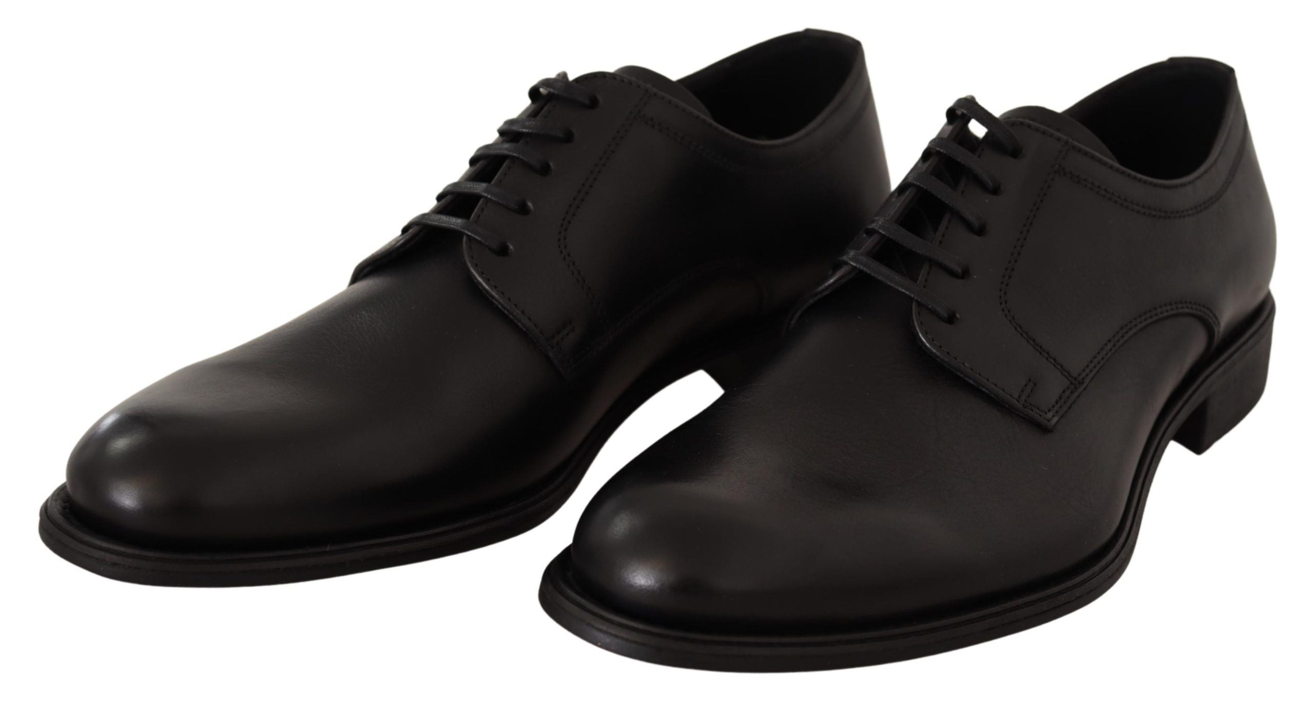 Dolce & Gabbana Elegant Black Derby Formal Shoes - ACCEXO