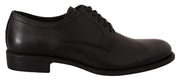 Dolce & Gabbana Elegant Black Derby Formal Shoes - ACCEXO