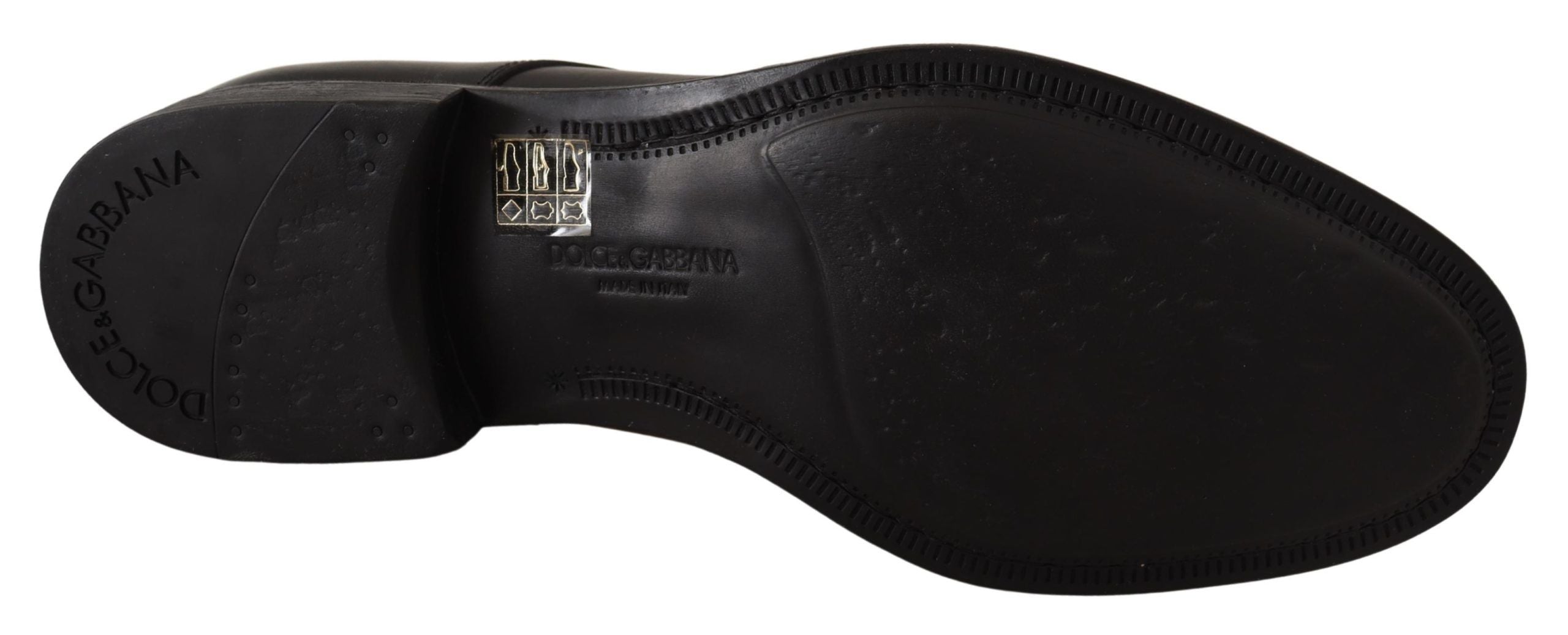 Dolce & Gabbana Elegant Black Derby Formal Shoes - ACCEXO