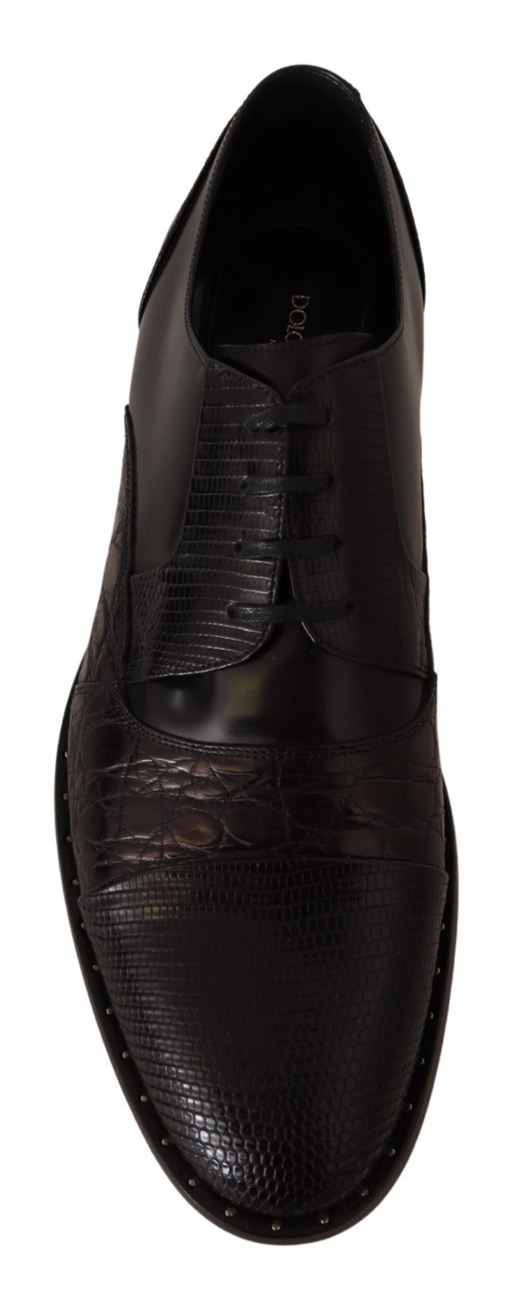 Dolce & Gabbana Elegant Black Derby Oxford Wingtips - ACCEXO