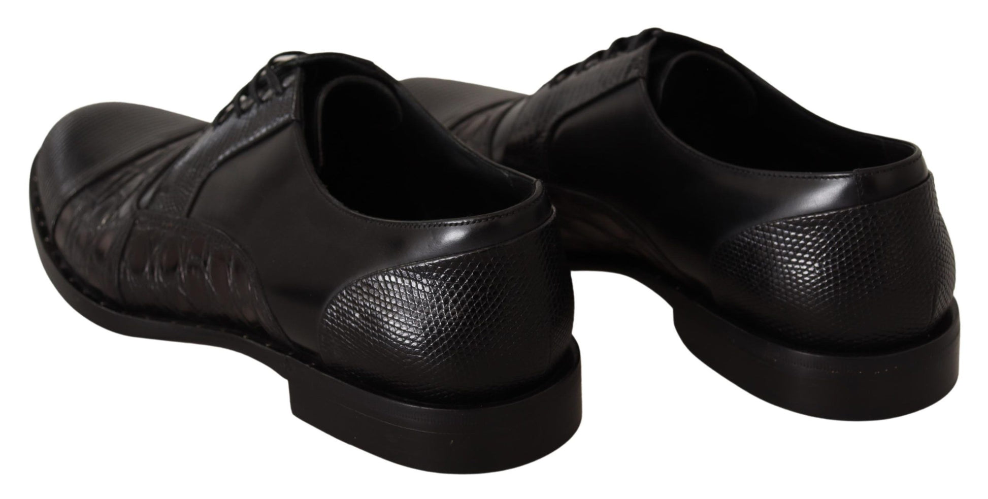 Dolce & Gabbana Elegant Black Derby Oxford Wingtips - ACCEXO