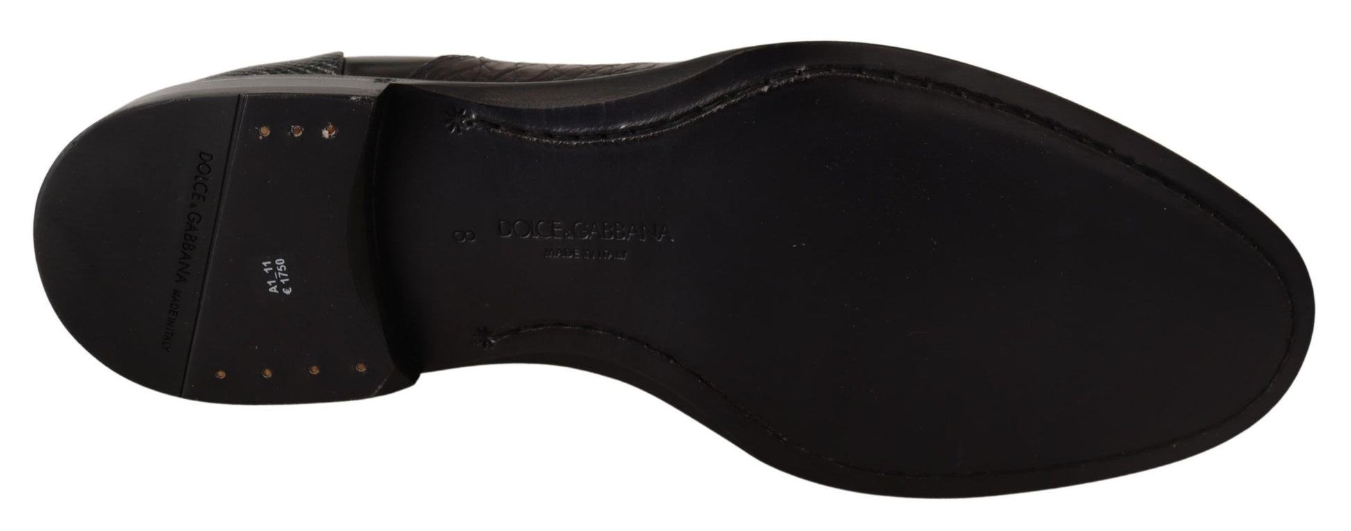 Dolce & Gabbana Elegant Black Derby Oxford Wingtips - ACCEXO