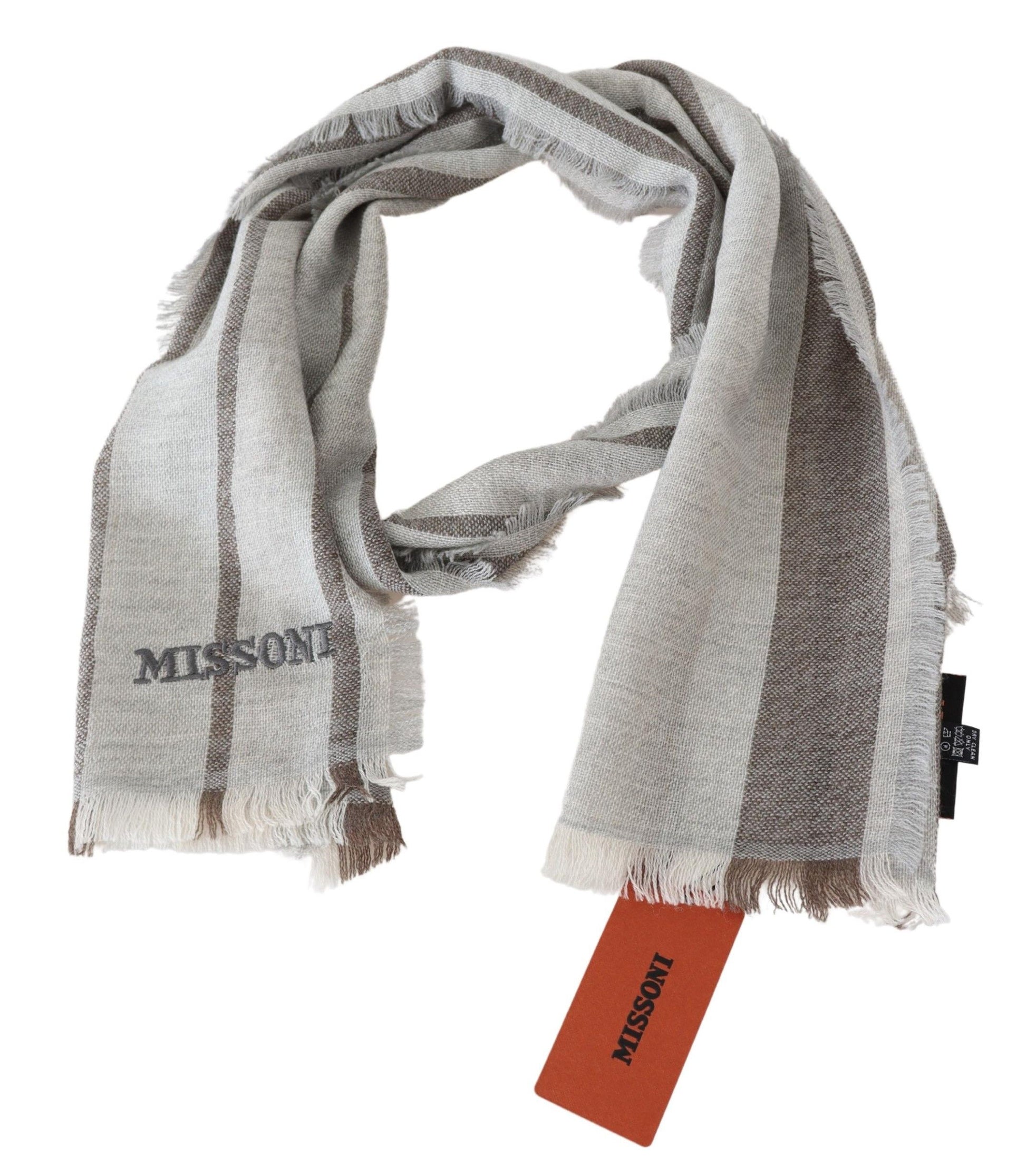 Missoni Multicolor Wool Stripe Fringe Scarf Unisex - ACCEXO