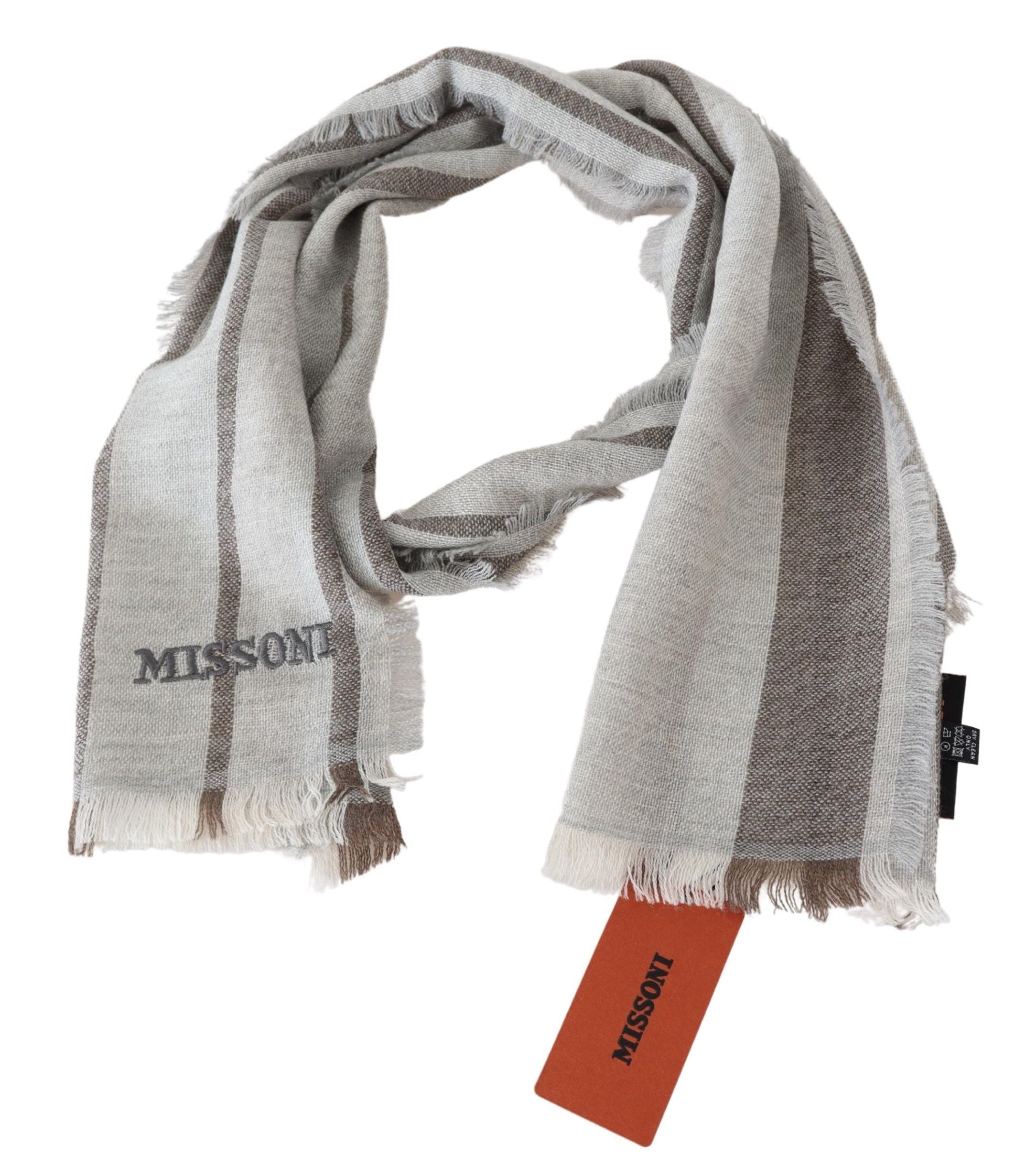 Missoni Multicolor Wool Stripe Fringe Scarf Unisex - ACCEXO