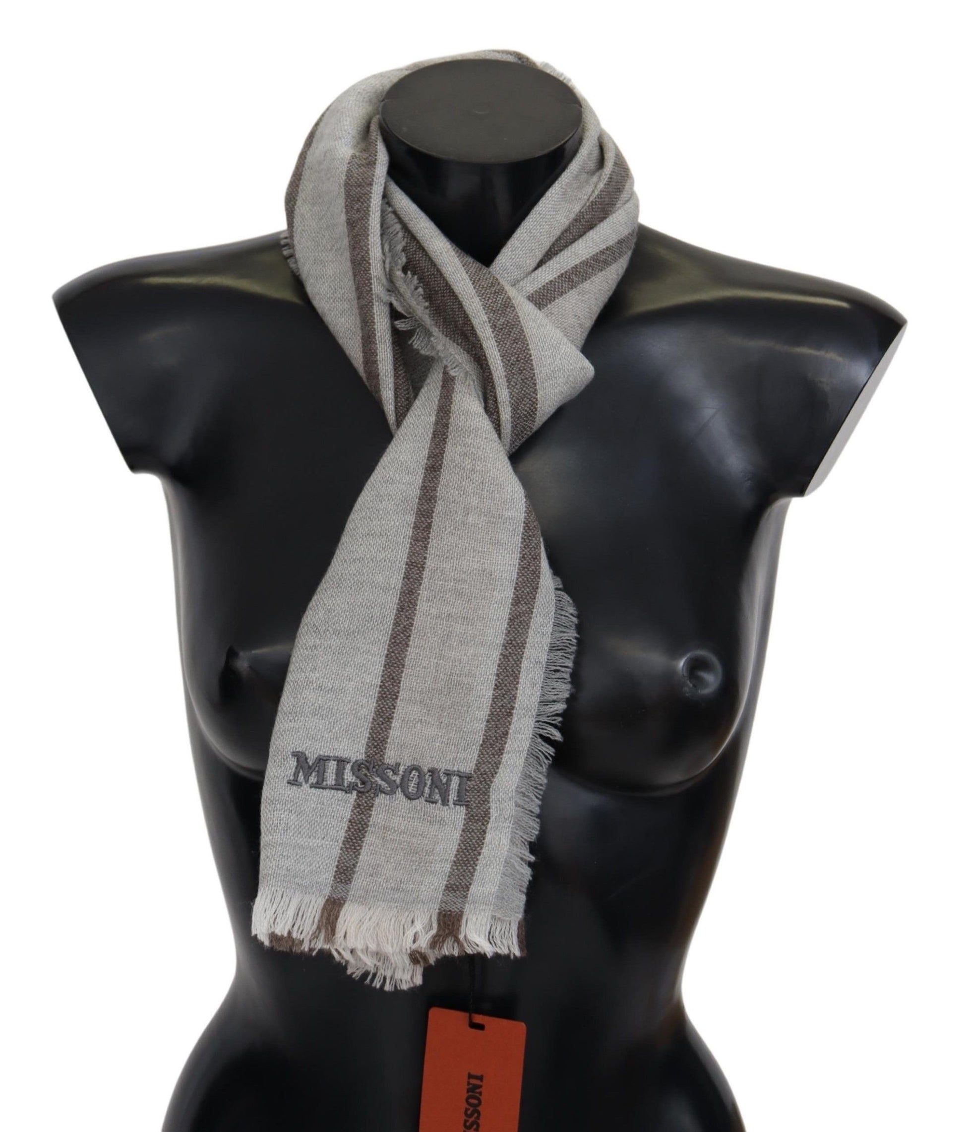 Missoni Multicolor Wool Stripe Fringe Scarf Unisex - ACCEXO