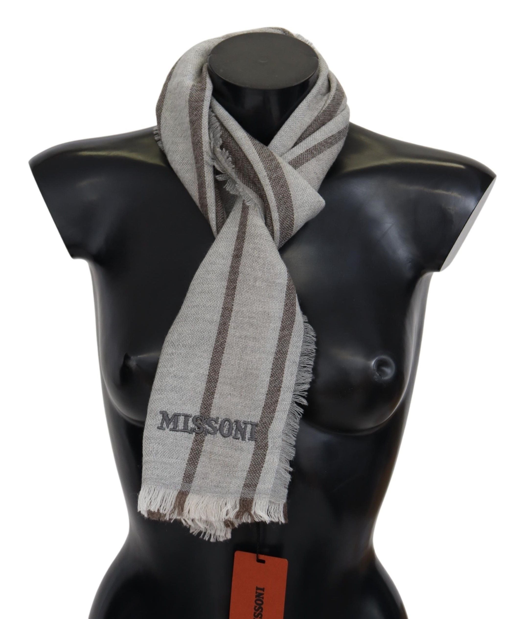 Missoni Multicolor Wool Stripe Fringe Scarf Unisex - ACCEXO