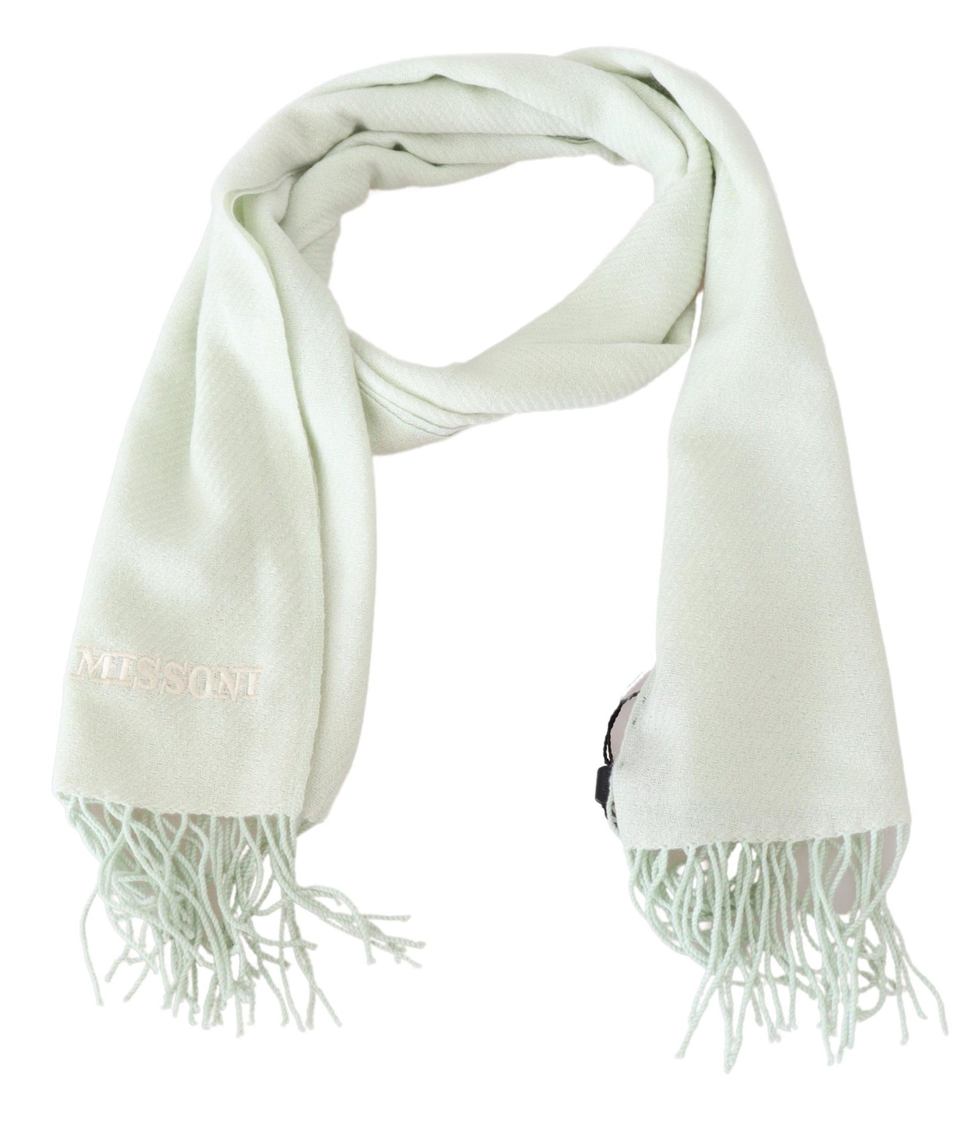 Missoni Elegant White Cashmere Scarf - ACCEXO