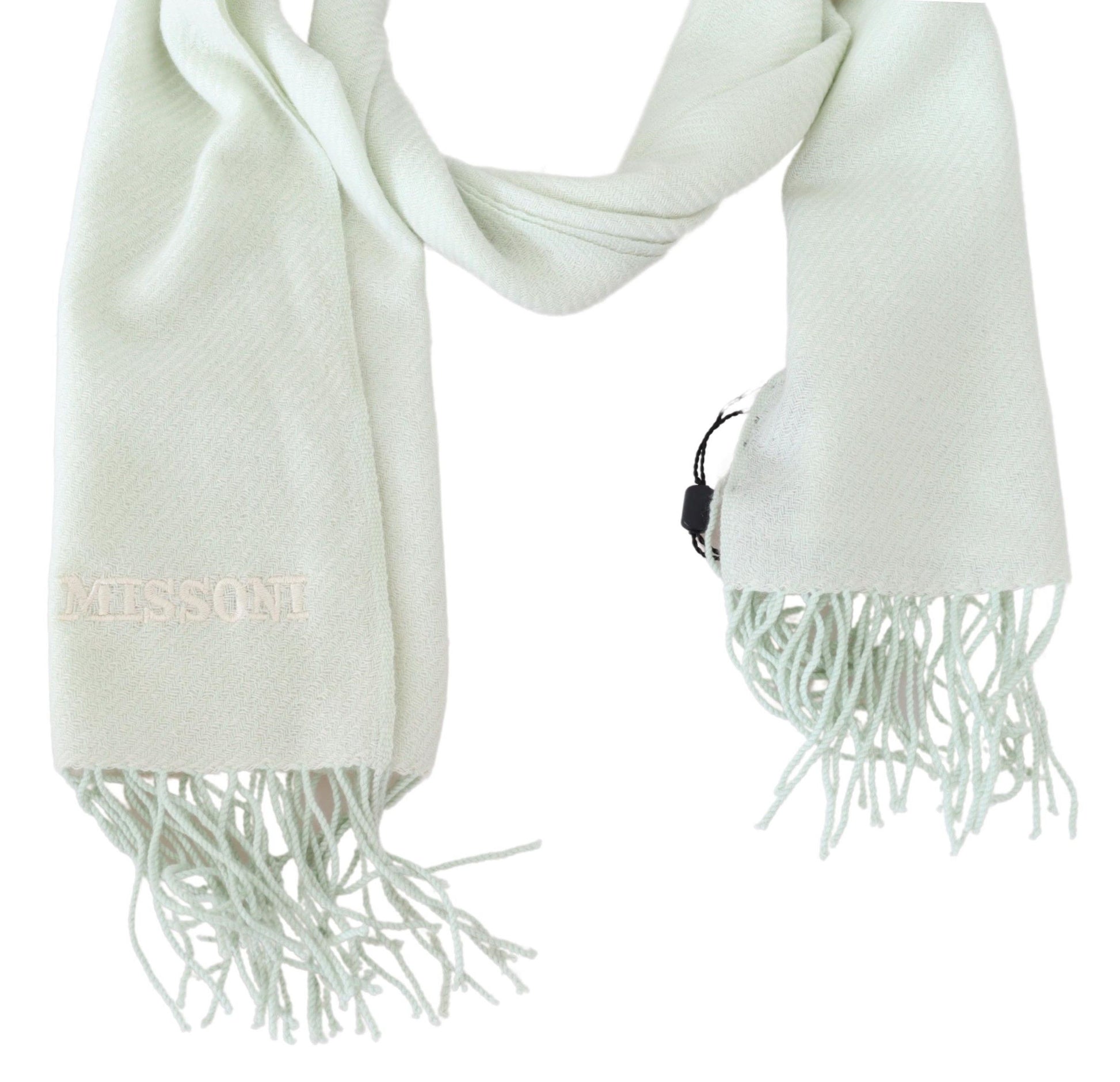 Missoni Elegant White Cashmere Scarf - ACCEXO