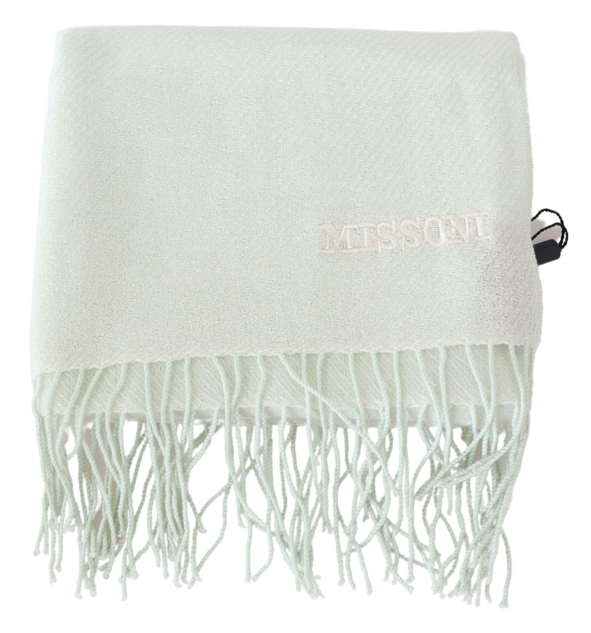 Missoni Elegant White Cashmere Scarf - ACCEXO