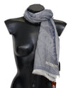 Missoni Elegant Cashmere Fringed Scarf in Gray