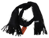 Missoni Elegant Wool Silk Unisex Black Scarf