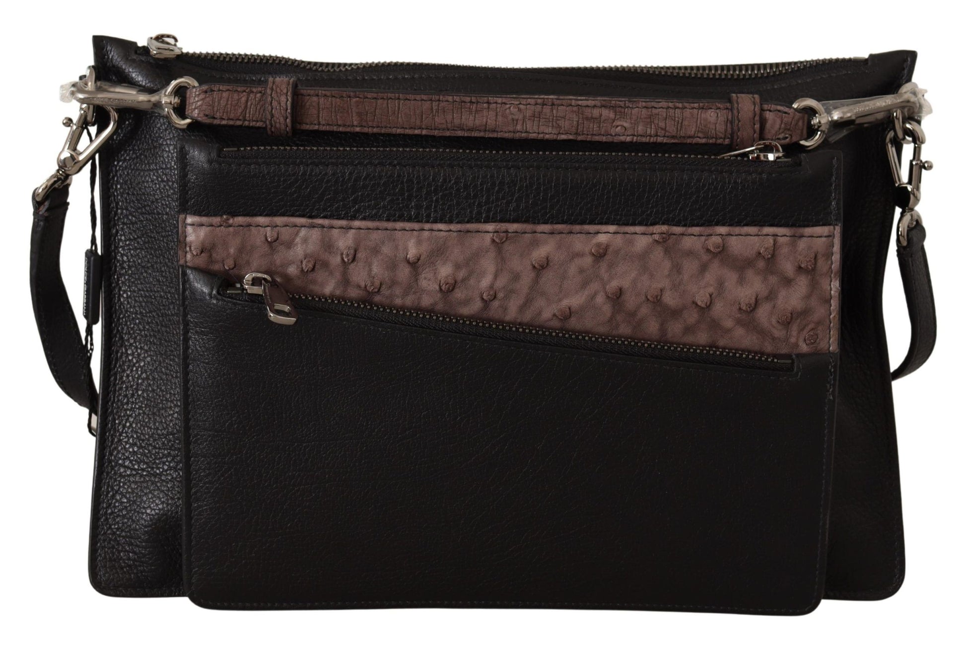 Dolce & Gabbana Elegant Black Leather Sling Shoulder Bag - ACCEXO