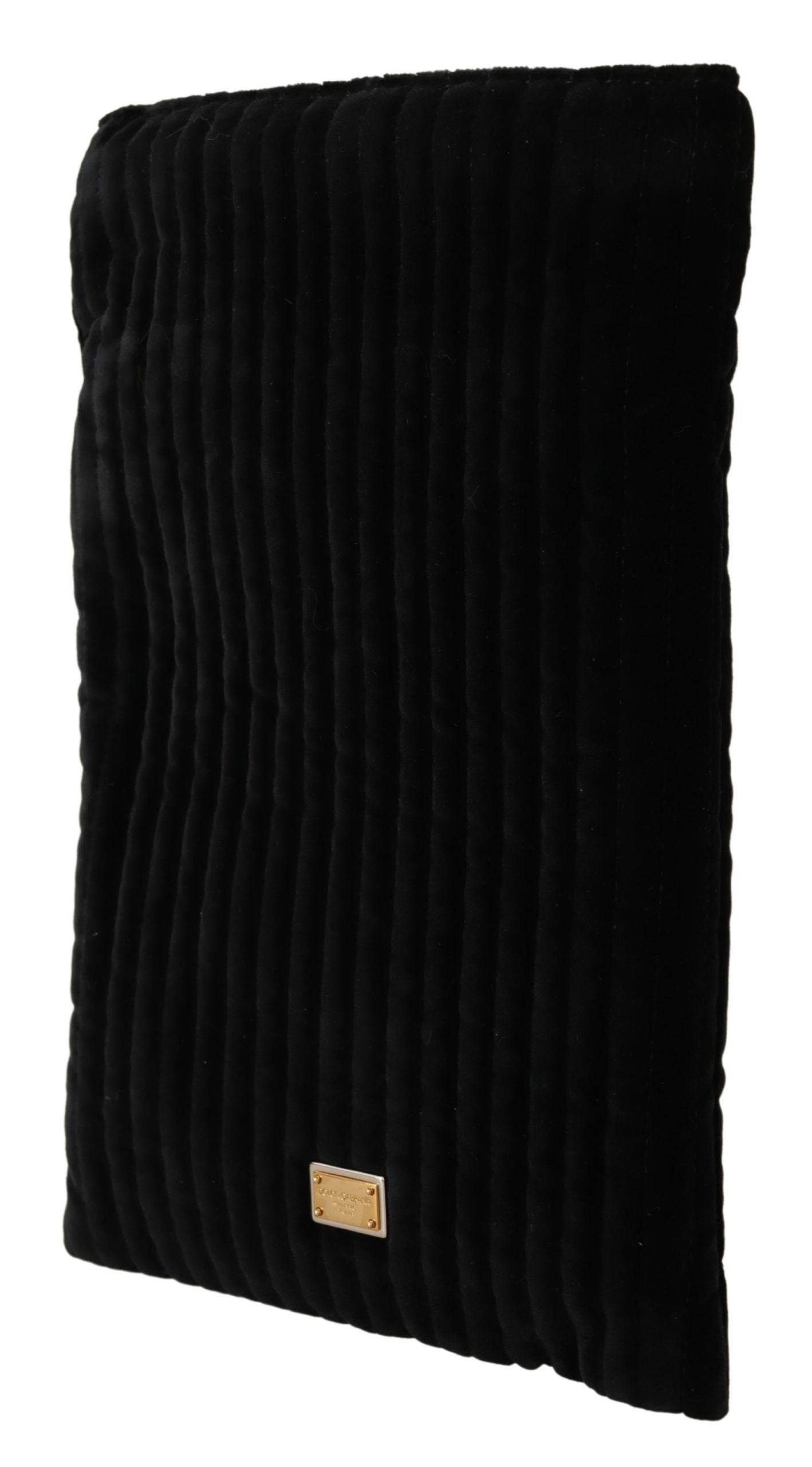 Dolce & Gabbana Elegant Velvet Quilted Glasses Holder Bag - ACCEXO