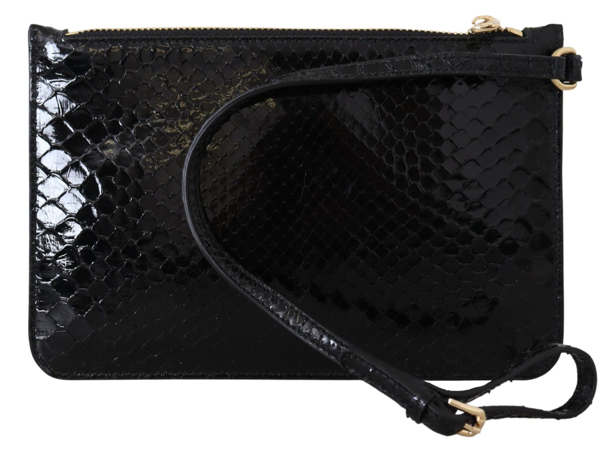 Dolce & Gabbana Exotic Leather Black Wristlet Wallet - ACCEXO