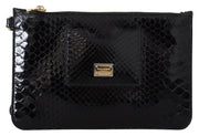 Dolce & Gabbana Exotic Leather Black Wristlet Wallet - ACCEXO