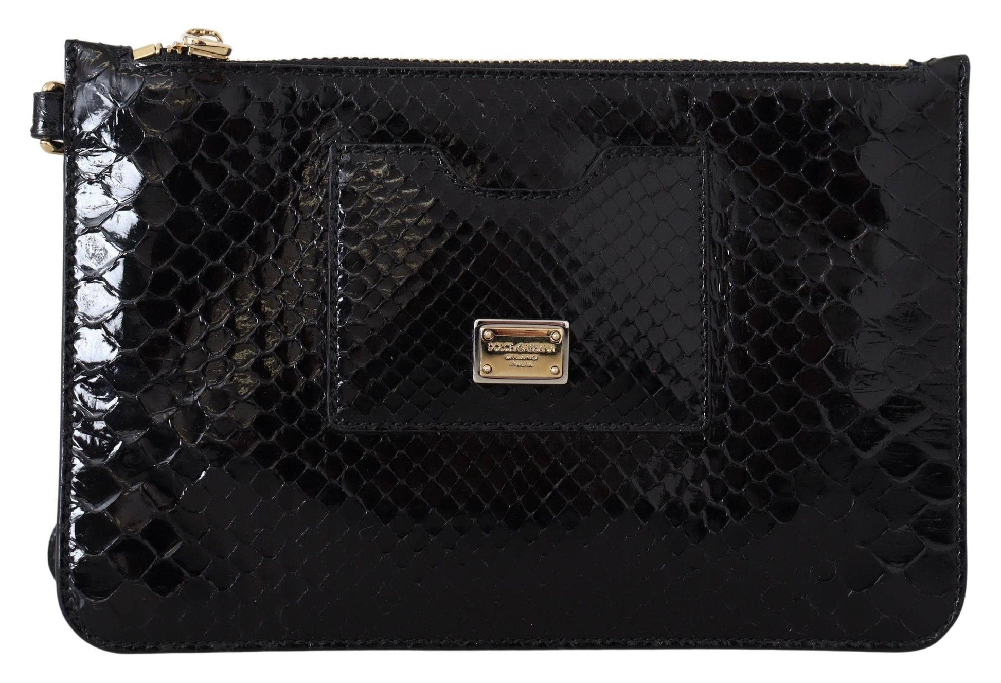 Dolce & Gabbana Exotic Leather Black Wristlet Wallet - ACCEXO