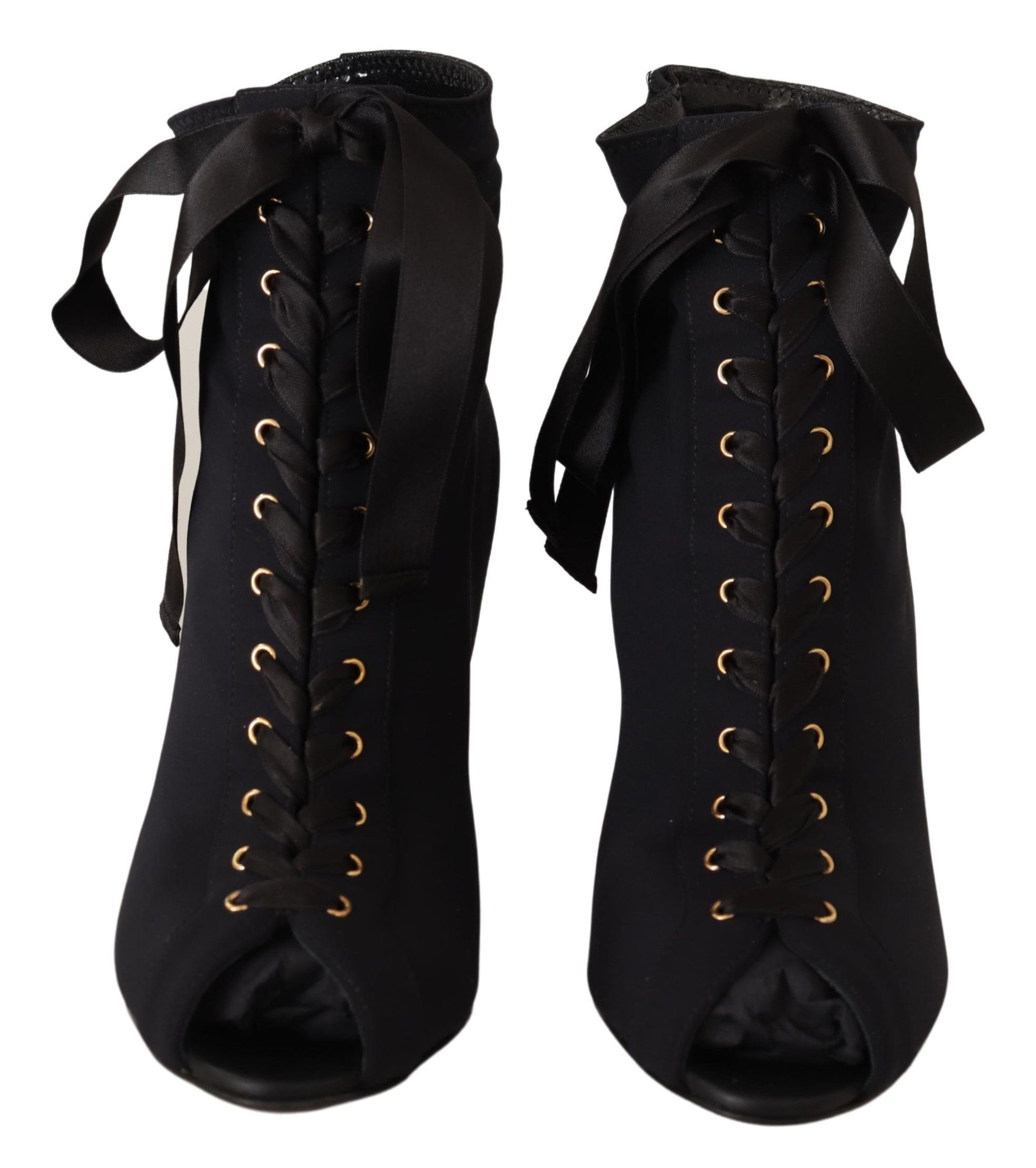 Dolce & Gabbana Elegant Ankle Open Toe Heel Boots - ACCEXO