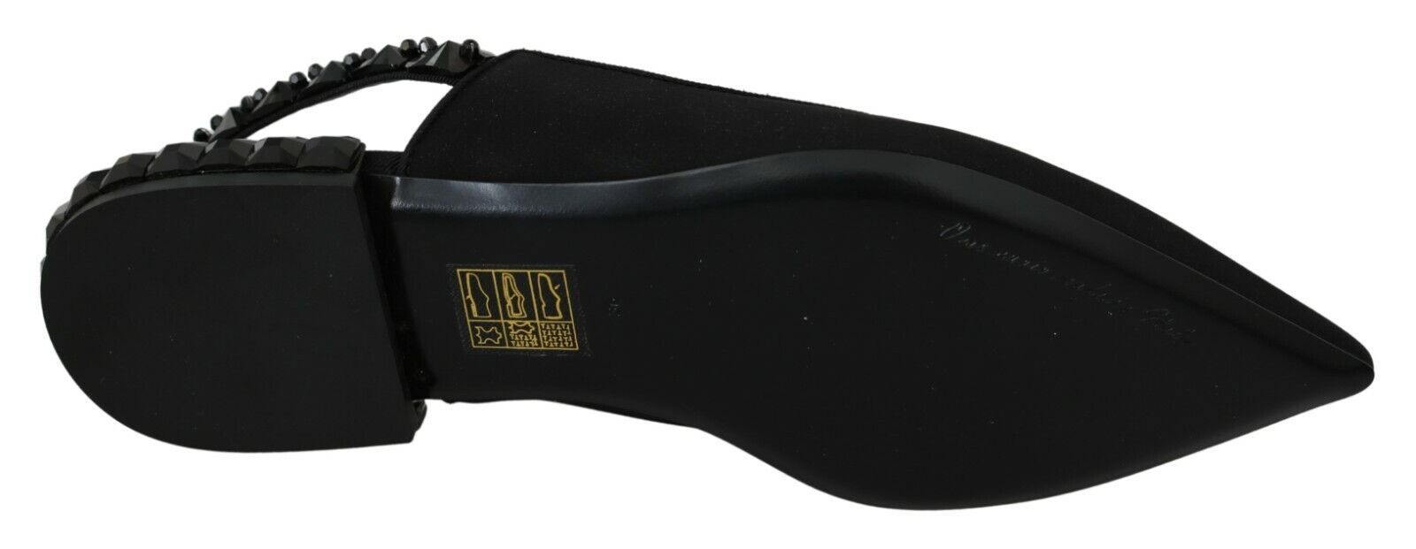 Dolce & Gabbana Elegant Silk Blend Slingback Flats with Crystals - ACCEXO