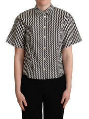 Dolce & Gabbana Zigzag Elegance Cotton Polo Top - ACCEXO