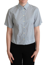 Dolce & Gabbana Elegant Polka Dot Cotton Polo Shirt - ACCEXO