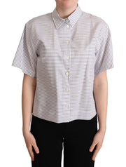 Dolce & Gabbana Elegant Polka Dots Collared Polo Top - ACCEXO