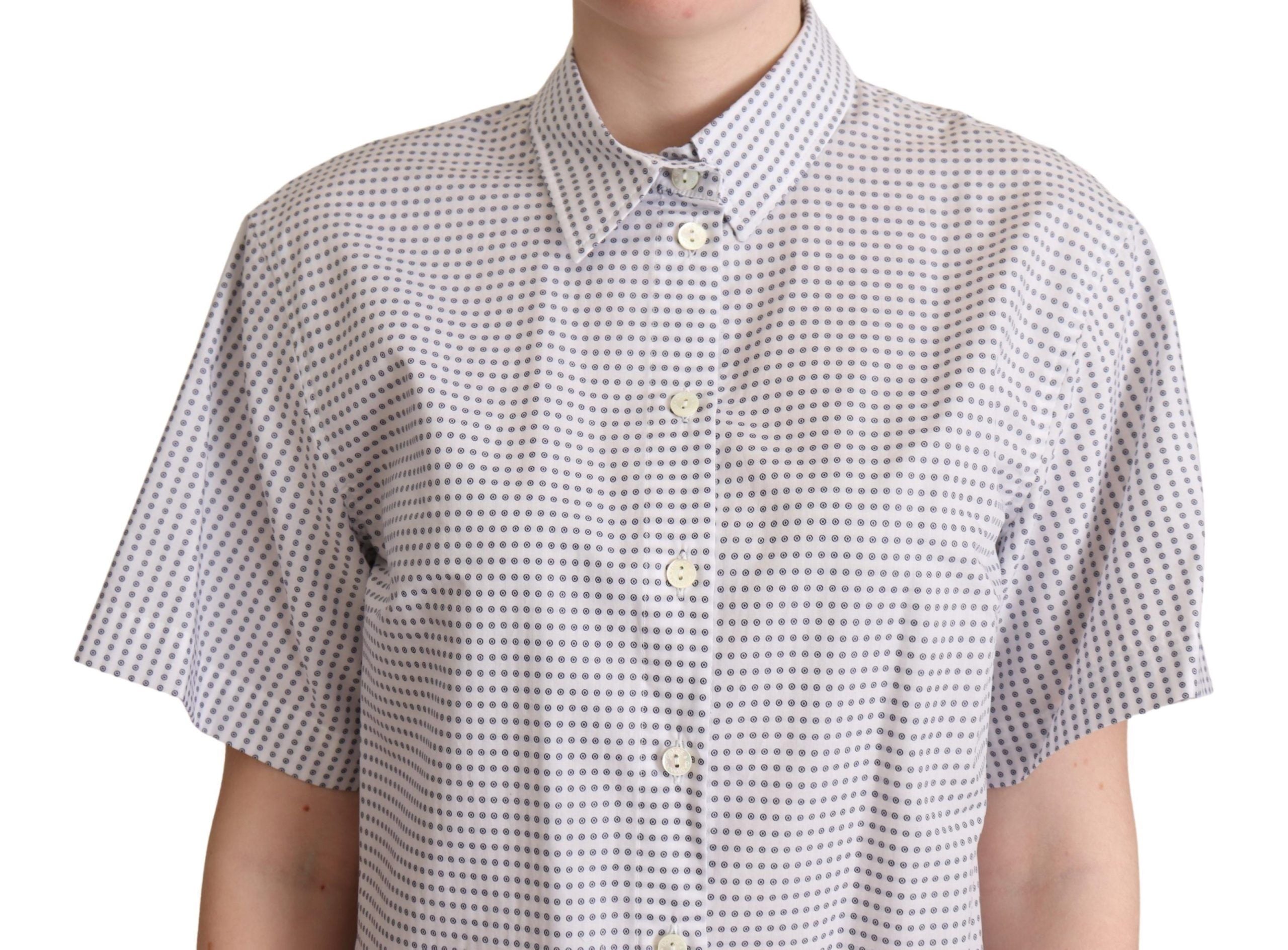 Dolce & Gabbana Elegant Polka Dots Collared Polo Top - ACCEXO