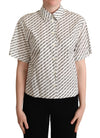 Dolce & Gabbana Elegant Dotted Cotton Polo Top