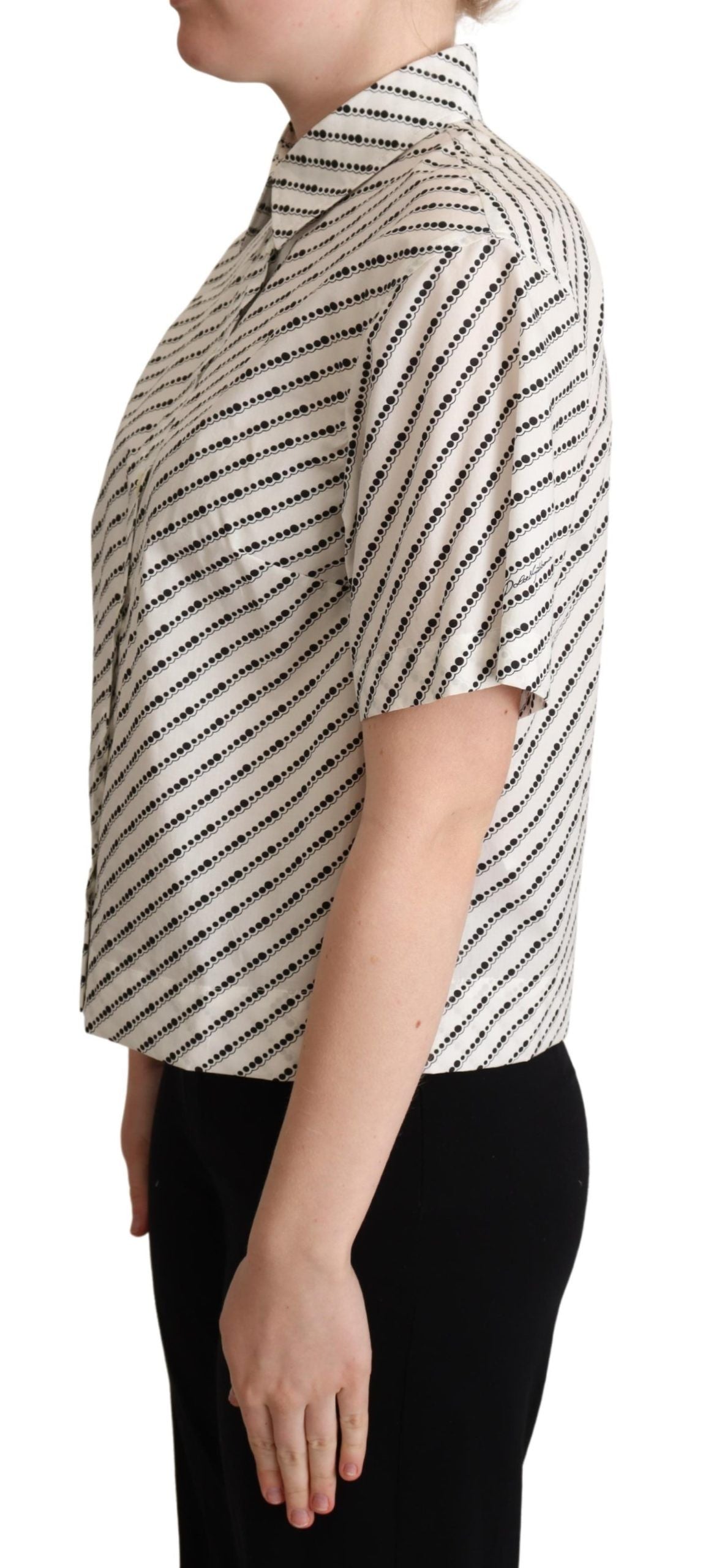 Dolce & Gabbana Elegant Dotted Cotton Polo Top - ACCEXO