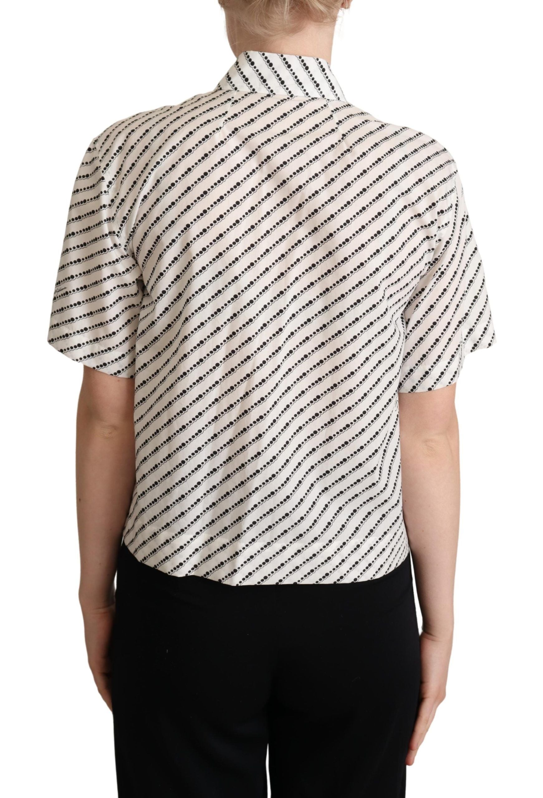 Dolce & Gabbana Elegant Dotted Cotton Polo Top - ACCEXO