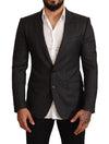 Dolce & Gabbana Elegant Gray Check Martini Blazer