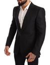 Dolce & Gabbana Elegant Slim Fit Black Linen Blazer