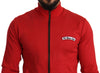 Dolce & Gabbana Elegant Red Full Zip Sweater with DG Motor Club Motif